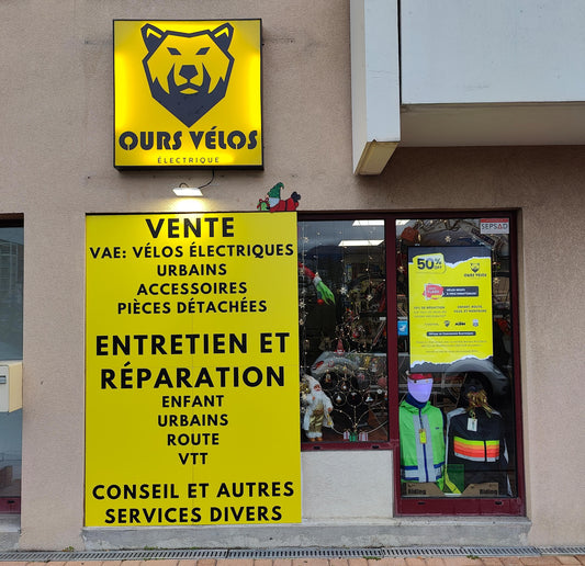 OURS VELOS - Magasin de vente et reparation de velos et trottinettes a Saintt Julien en Genevois