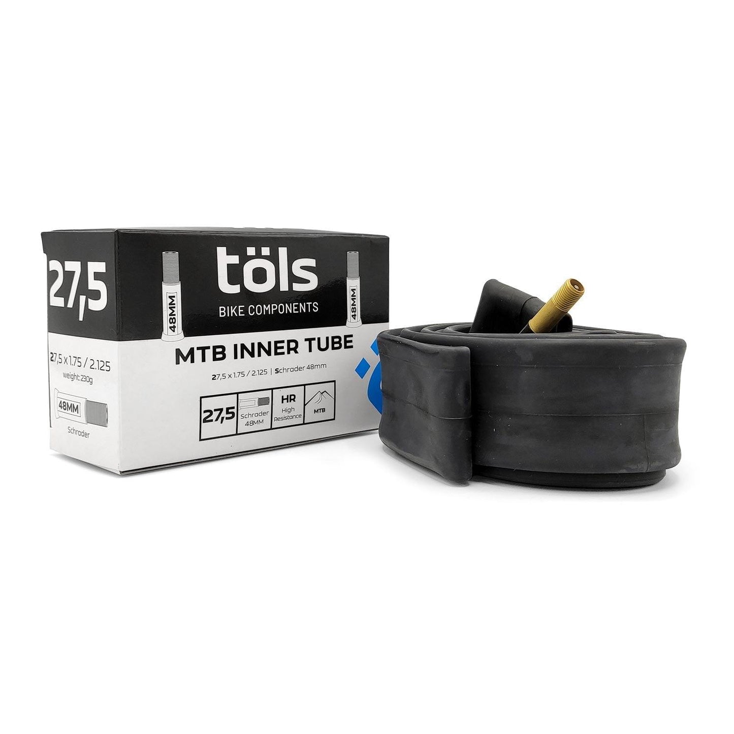CHAMBRE A AIR - TÖLS MTB INNER TUBE 27.5x1.75/2.125 SCHRADER 48MM - OURS VÉLOS