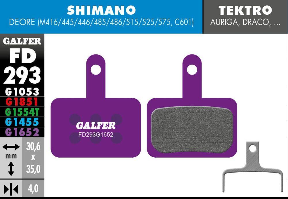 GALFER eBike VAE Plaquettes Frein Deore Shimano/Tektro - OURS VÉLOS