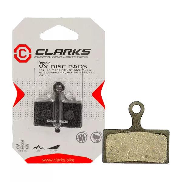CLARKS - PLAQUETTE FREIN VTT 39 CLARKS M2 ADAPT. SHIMANO XTR / XT / SLX BR-M9000 / 8000 / 7000 / 6000 ORGANIQ / BRAKE PADS MTB 39 CLARKS FOR SHIMANO XTR/XT/SLX BR-M985/785/675 ORGANIC (PAIR) - OURS VÉLOS