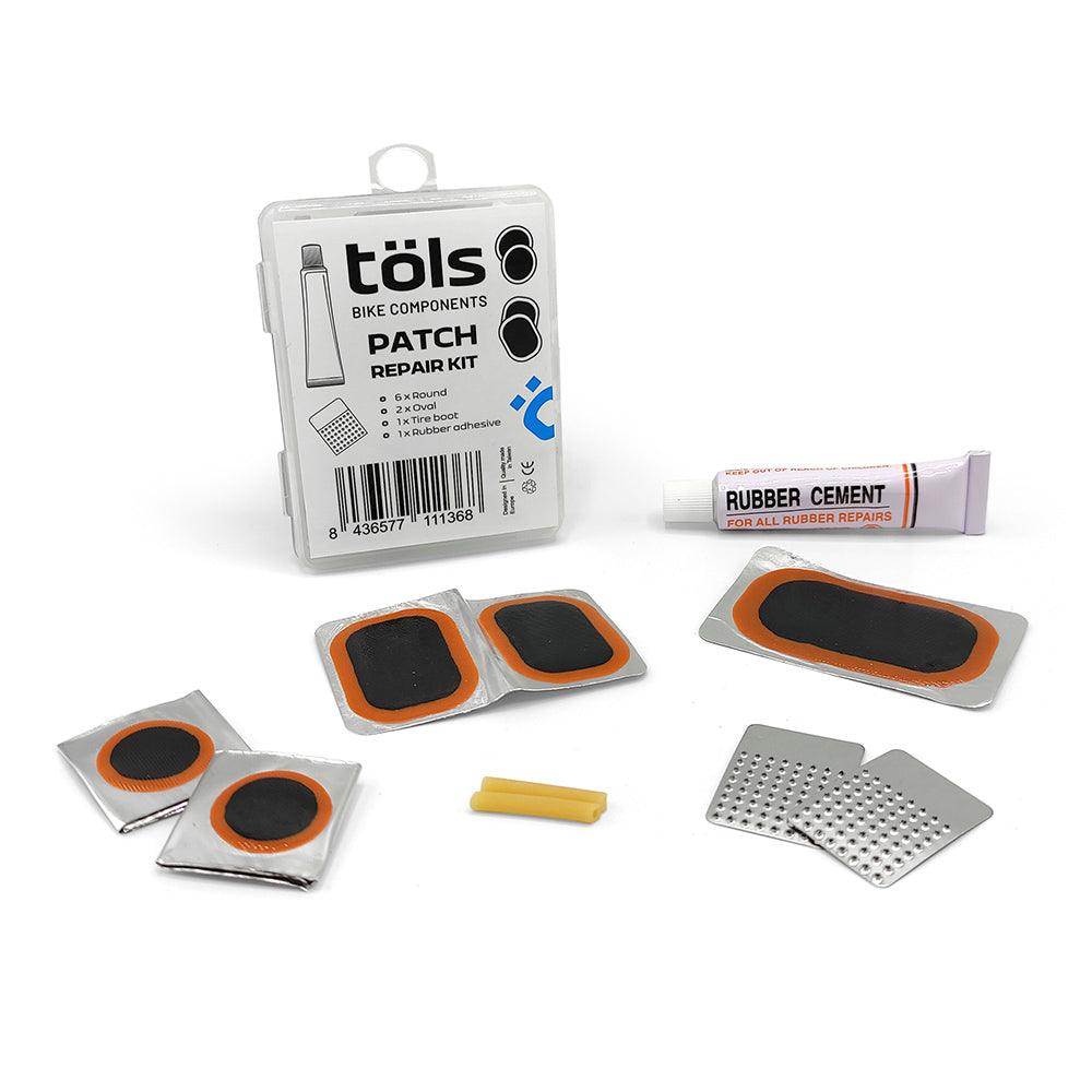 KIT DE RUSTINES/PATCHS DE REPARATION CHAMBRE A AIR VELO - TÖLS PATCH KIT - OURS VÉLOS