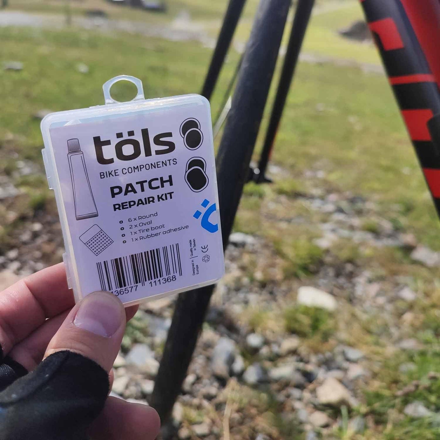 KIT DE RUSTINES/PATCHS DE REPARATION CHAMBRE A AIR VELO - TÖLS PATCH KIT - OURS VÉLOS