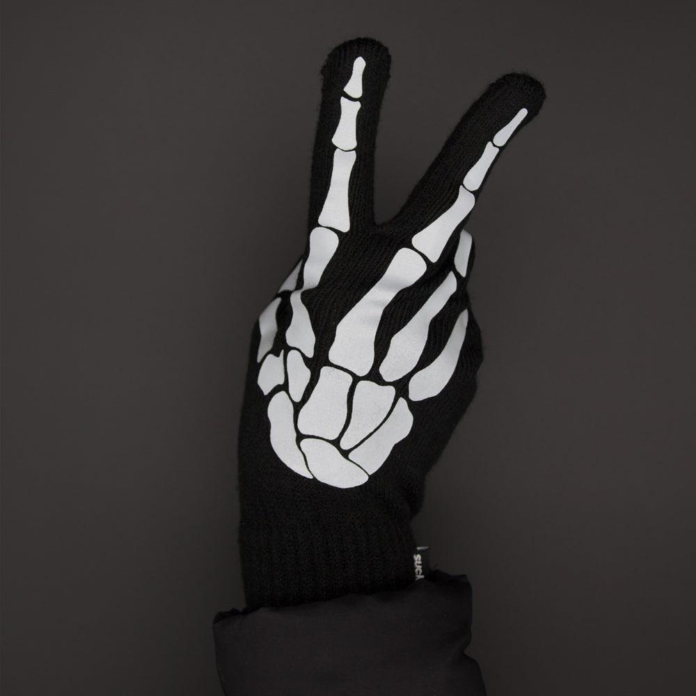 Gants Squelette Reflechisants - Taille Unique - OURS VÉLOS