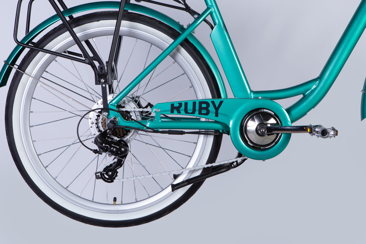 Vélo Électrique 26" Alu RUBY Disque - Cadre 17", 36V 12.5Ah, 250W - Bleu Turquoise - Essaie Disponible - (Aide: -200 EUR !)