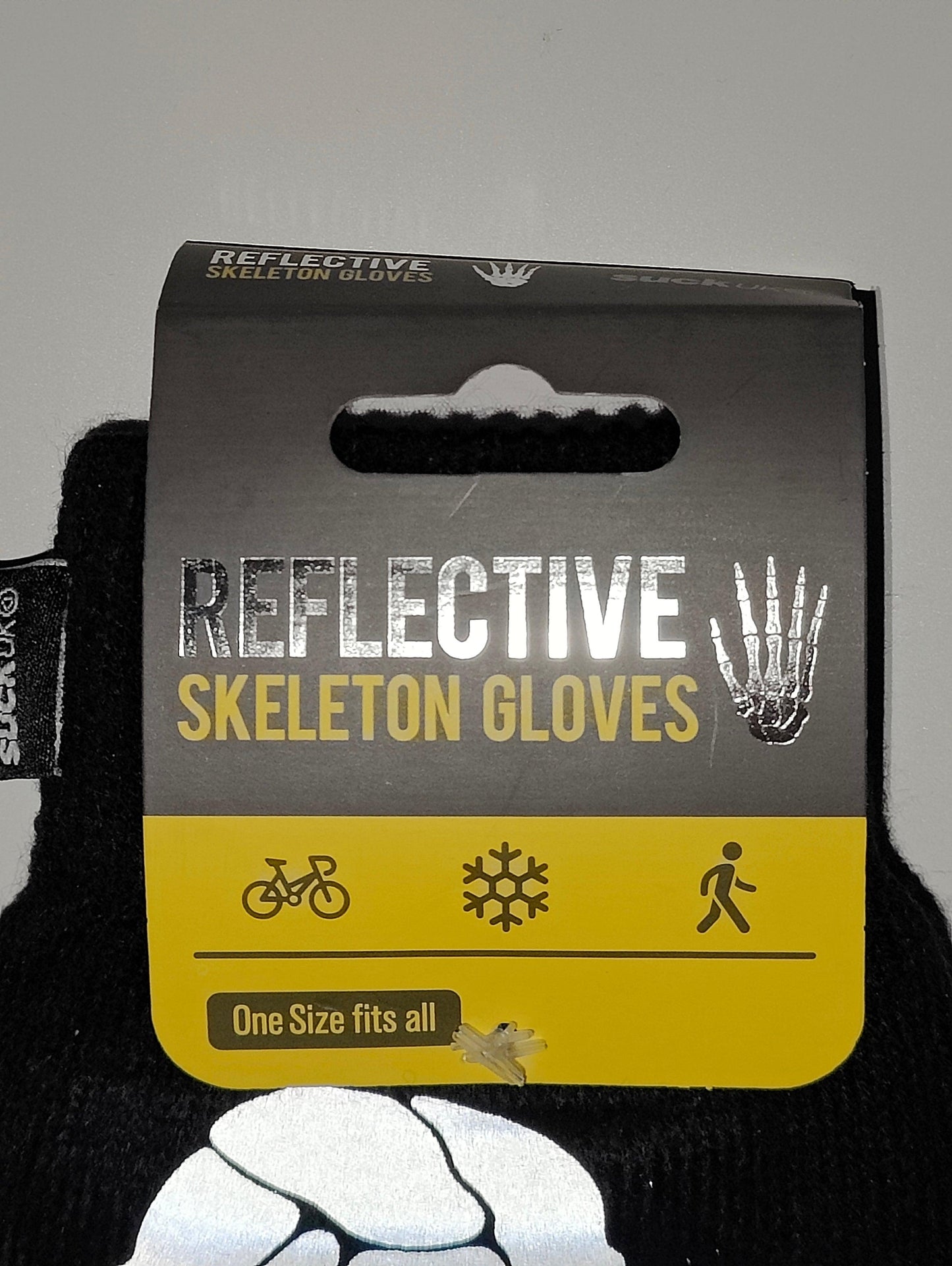 Gants Squelette Reflechisants - Taille Unique - OURS VÉLOS