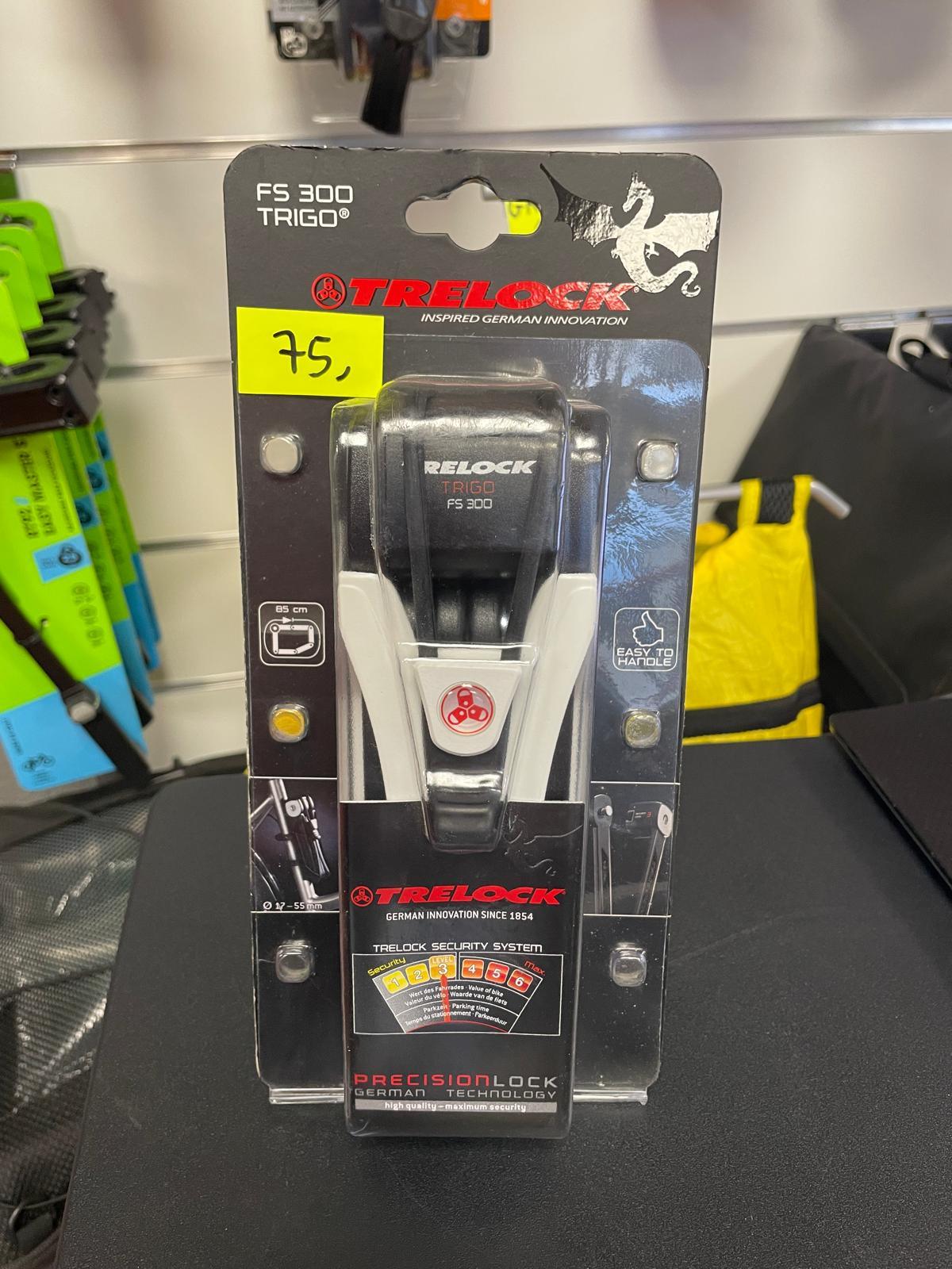 Antivol TRELOCK TRIGO FS 300 - Noir/Blanc/Rouge/Orange - OURS VÉLOS