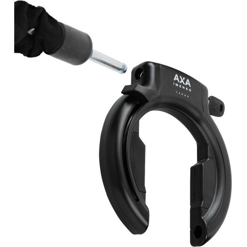 ANTIVOL VELO FER A CHEVAL AXA IMENSO GRANDE OUVERTURE 75mm NOIR (SANS FIXATION) - COMPATIBLE PLUG ULC- SECURITE NIVEAU 12/15 (CLE RETRACTABLE) - OURS VÉLOS