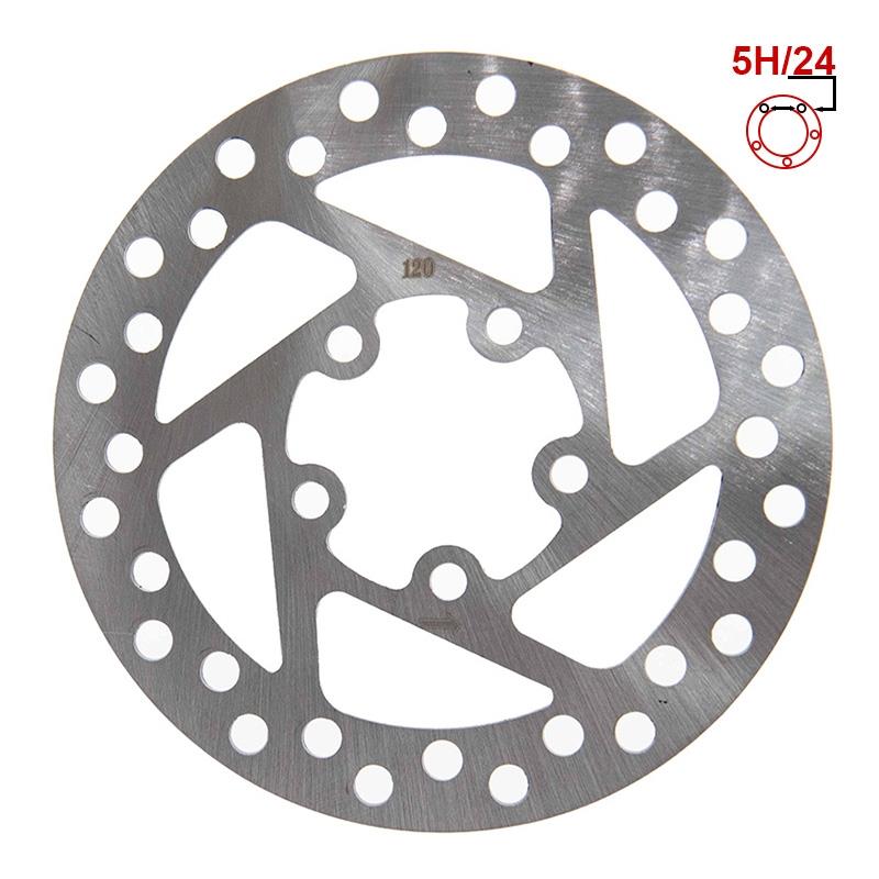 Disque de frein 120 mm 5 trous Argent pour XIAOMI M365, Essential, 1S, PRO/2