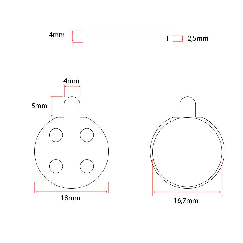 Plaquette de frein CT003-R en résine pour Xiaomi