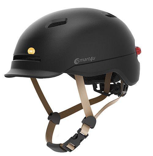 Casque city noir fonction SOS - OURS VÉLOS