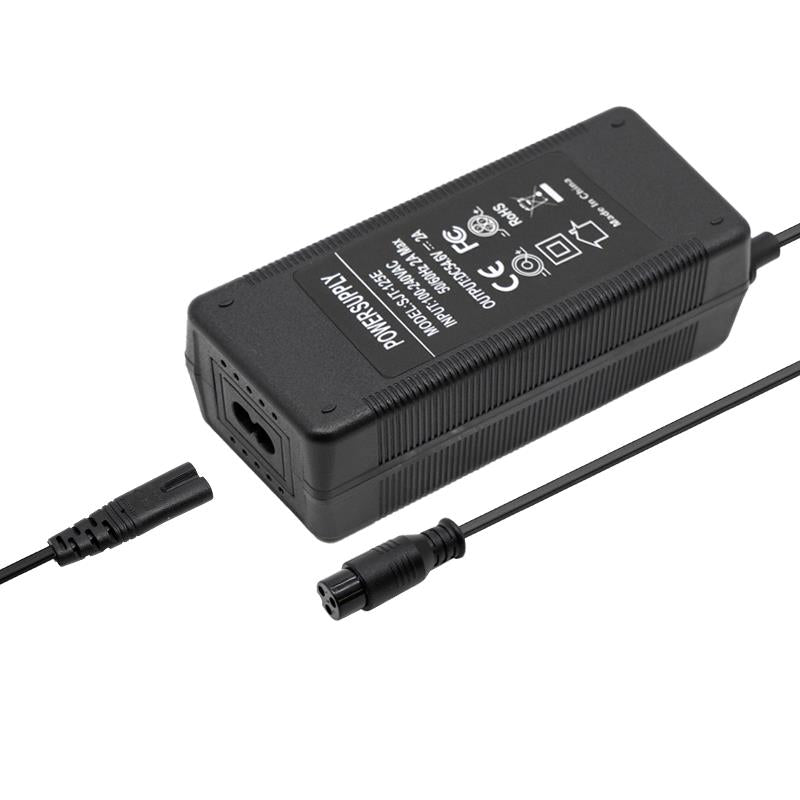 Chargeur 48v (sortie 54,6v) 2A connecteur GX16