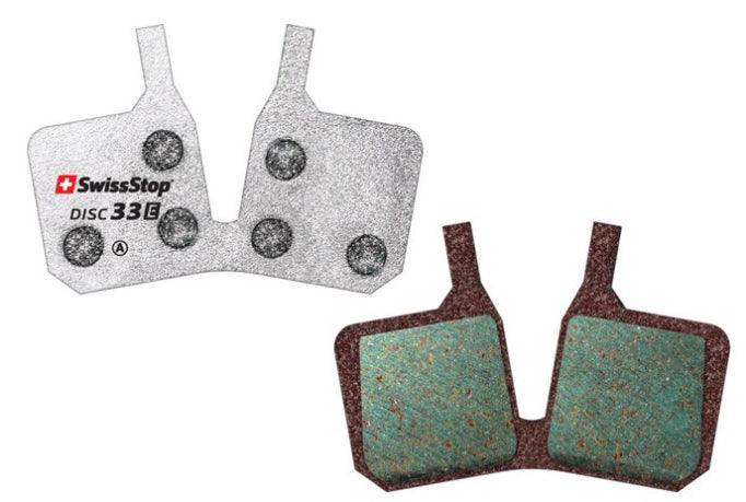 PLAQUETTE DE FREIN VTT MAGURA MT5-7 (SWISSSTOP ORGANIC - DISC 33E) (PAIRE SUR CARTE) - COMPATIBLE VAE. - OURS VÉLOS