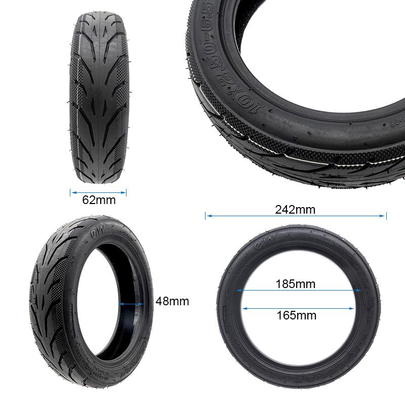 Pneu tubeless Cityroad 10X2.50-6.5 avec gel anti-crevaison