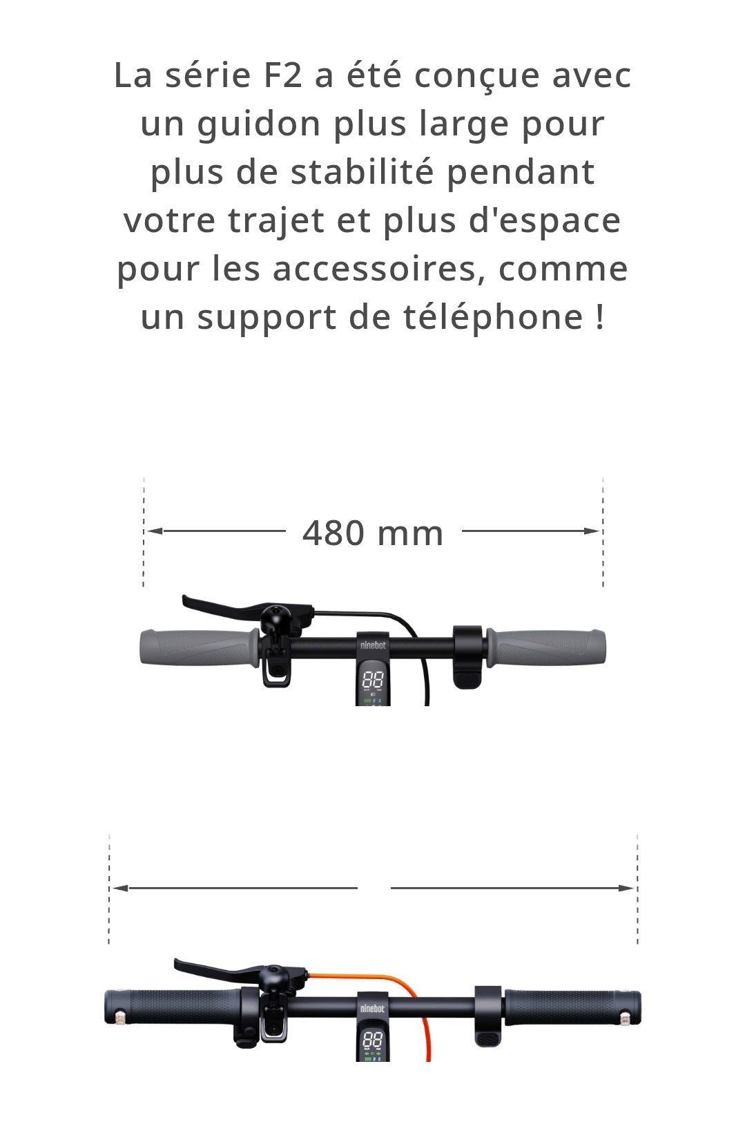Trottinette électrique Ninebot by Segway F2 PRO E - 25km/h (SUR COMMANDE)