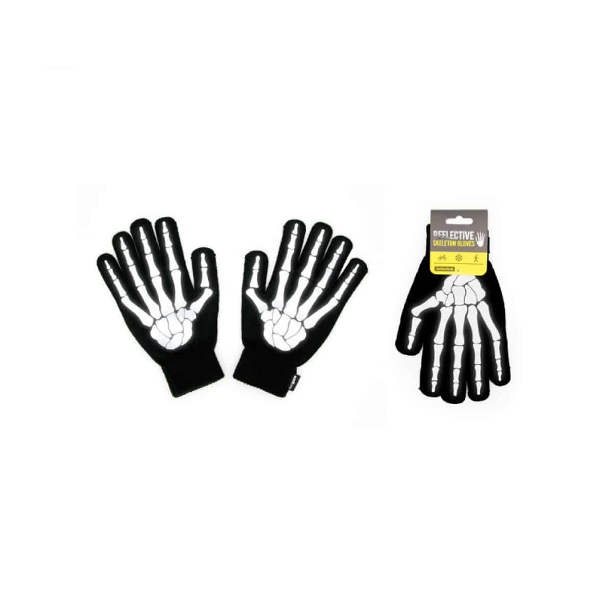 Gants Squelette Reflechisants - Taille Unique - OURS VÉLOS