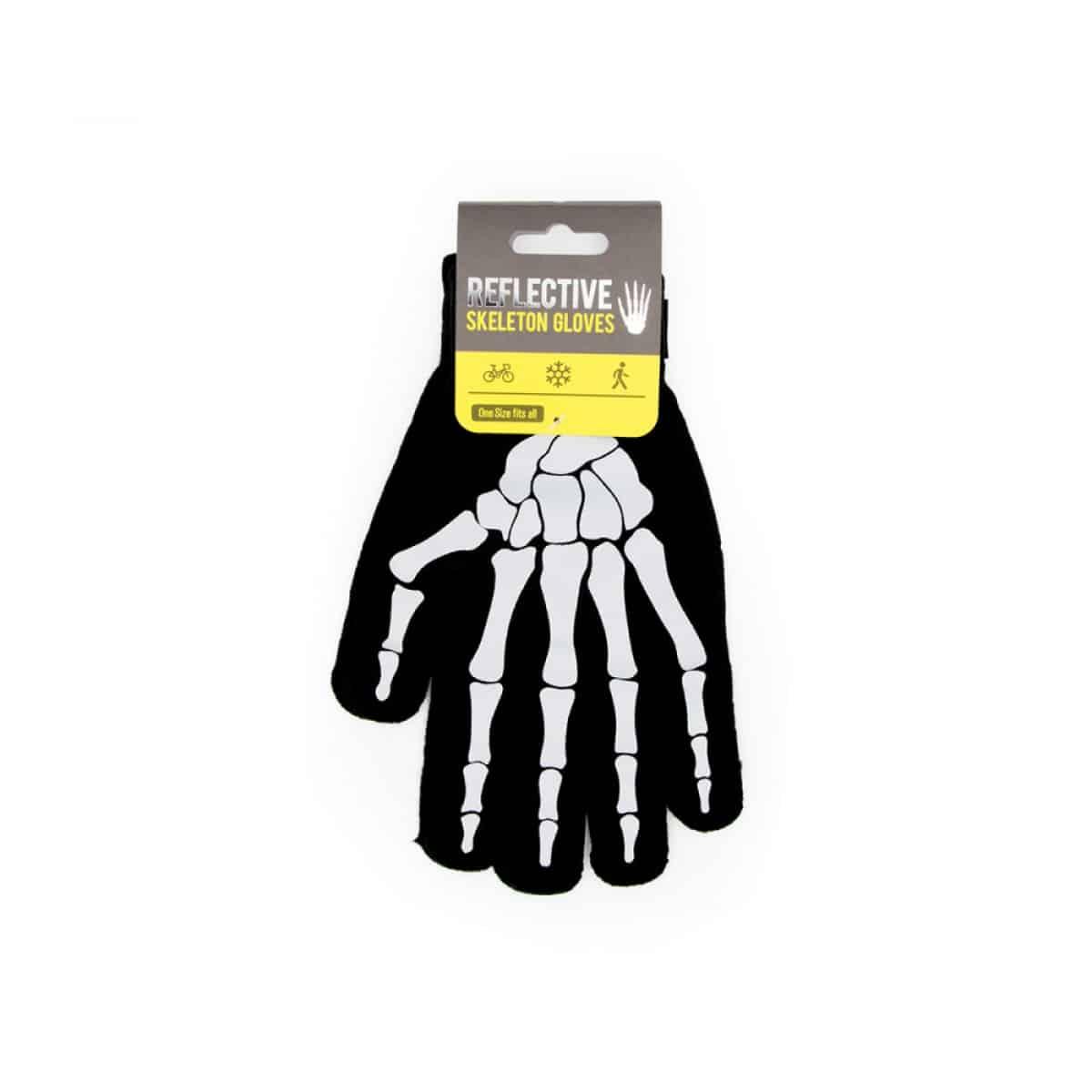 Gants Squelette Reflechisants - Taille Unique - OURS VÉLOS