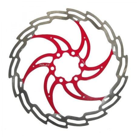 XLC BR-X02 DISQUE DE FREIN 6 TROUS 160 mm ARGENT/ROUGE - OURS VÉLOS