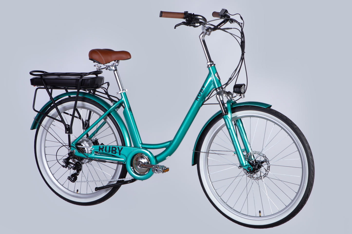 Vélo Électrique 26" Alu RUBY Disque - Cadre 17", 36V 12.5Ah, 250W - Bleu Turquoise - Essaie Disponible - (Aide: -200 EUR !)