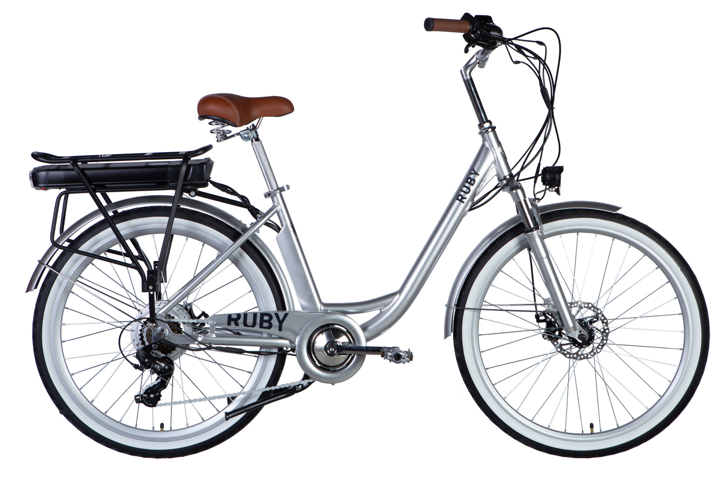 Vélo Électrique 26" Alu RUBY Disque - Cadre 17", 36V 12.5Ah, 250W - Gris - Essaie Disponible fin Avril