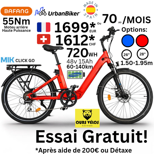 UrbanBiker UB200 | VAE de ville Tout Suspendu